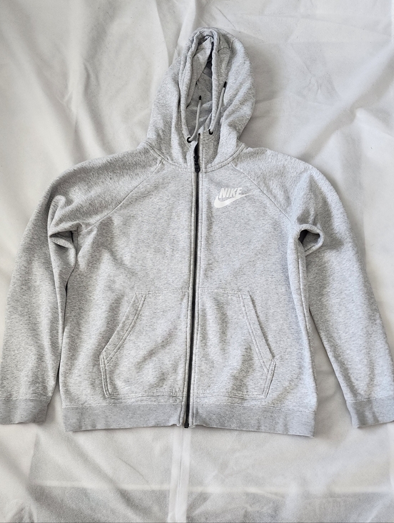 Nike Tops - Nike Women Heather Gray Full-Zip Hoodie Size Medium